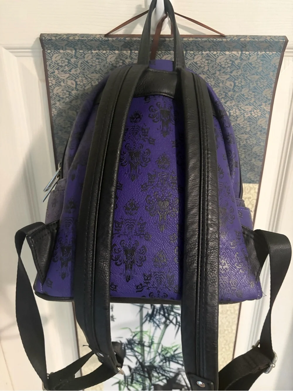 Disney Parks Loungefly Haunted Mansion Purple Mini Backpack